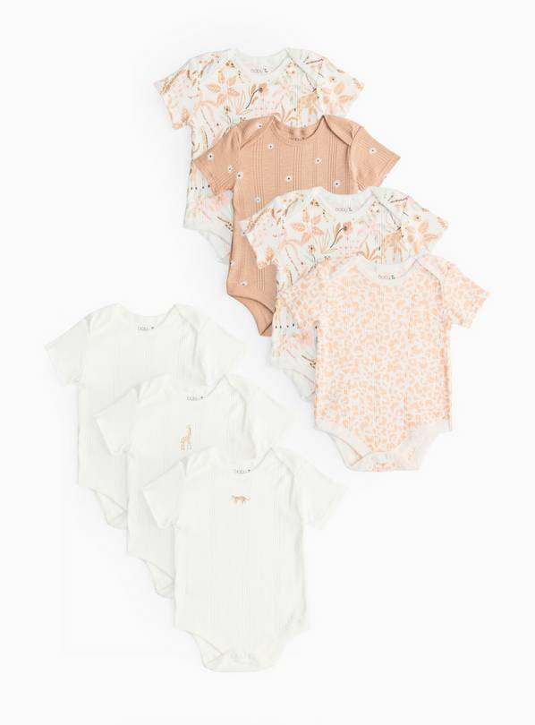 Safari Print Bodysuit 7 Pack 2-3 years